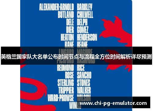 英格兰国家队大名单公布时间节点与流程全方位时间解析详尽预测 英格兰国家队大名单公布时间节点与流程全方位时间解析详尽预测